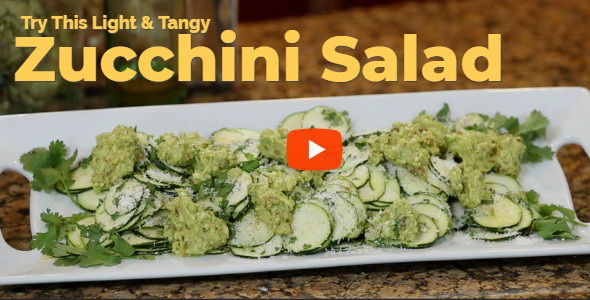 Natural healthy zucchini salad recipe.