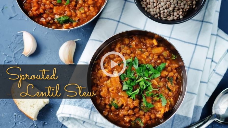 Healthy, naturally vegan, gluten free lentil stew recipe.